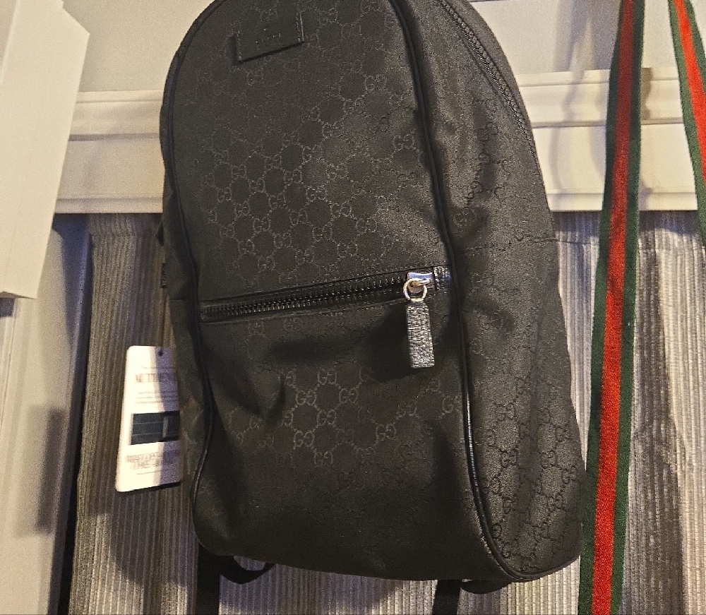 Gucci Monogram Black Backpack - image 2